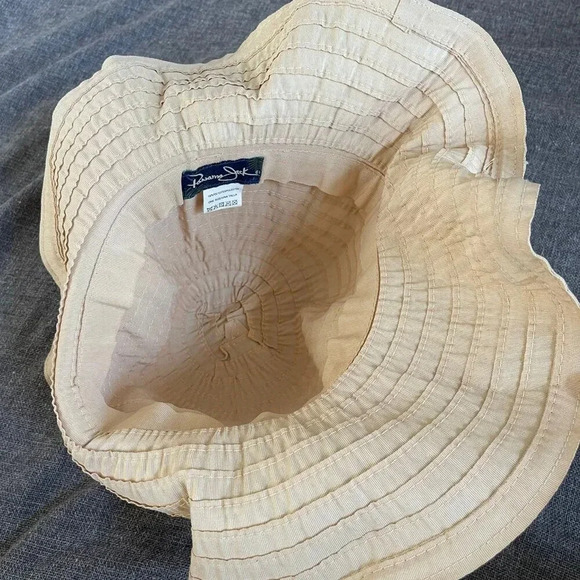 Panama Jack Women's One Size‎ Biege Ribbon Sun Hat Summer - Picture 4 of 12